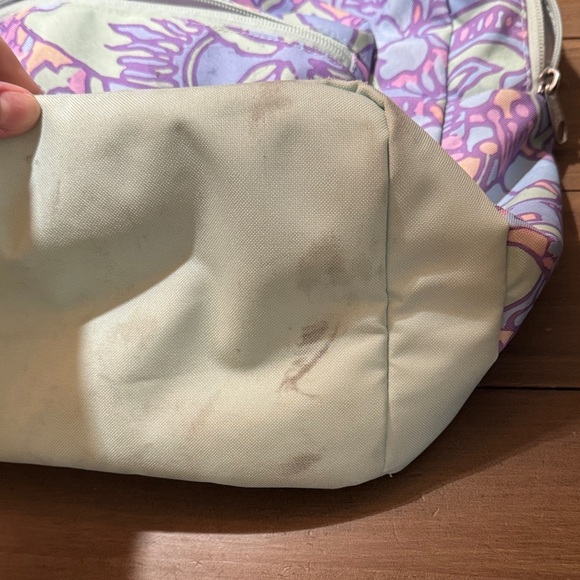 JanSport Pink and Purple Abstract Backpack - Picture 2 of 5